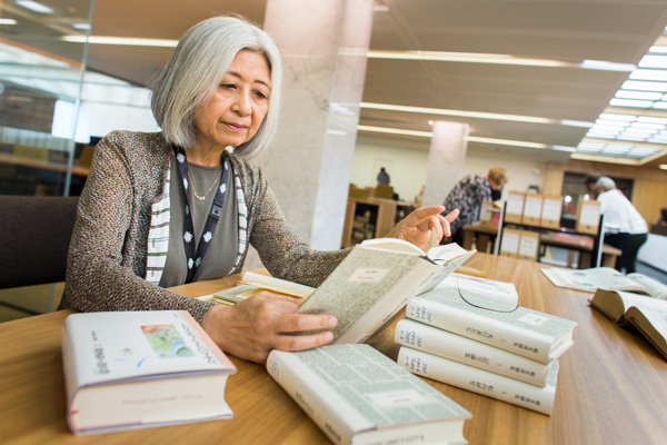 Associate Professor Tomoko Aoyama at the National Library of Australia
