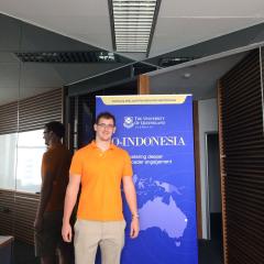 Alex Williams in the UQ Indonesia Office