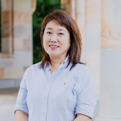 portrait of Haisuk Kim at the Great Court